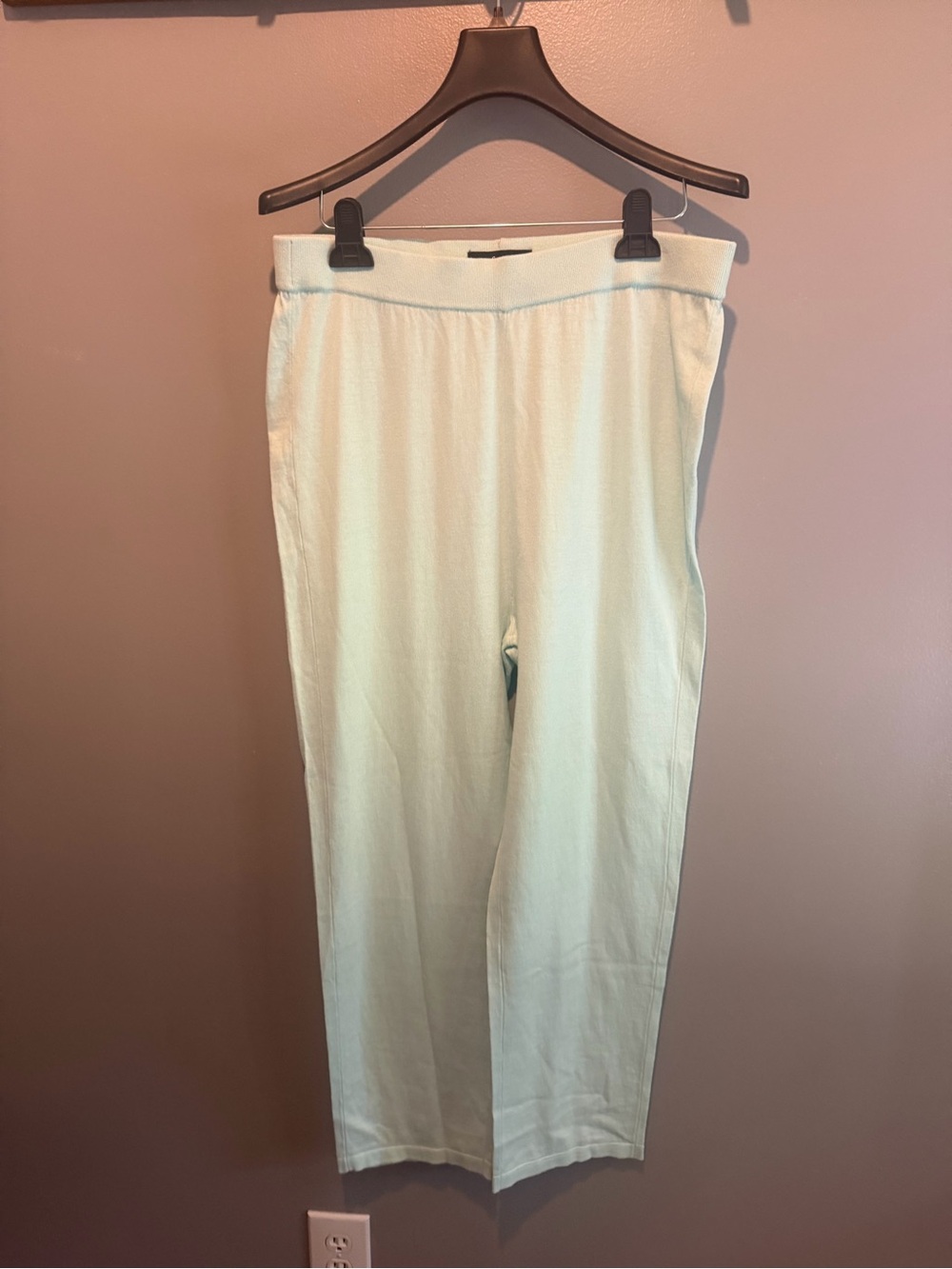 NAADAM Light Mint Straight-Leg Knit Pants
